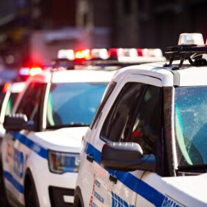 american police cars in line