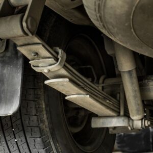 close up shot of a car leaf spring