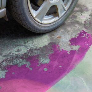 coolant leak underneath a vehicle