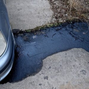 oil leaking from car undercarriage