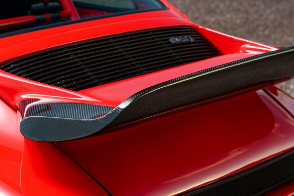 red car with spoiler
