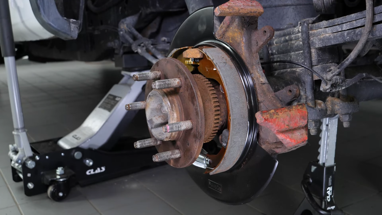 Remove the drum brakes