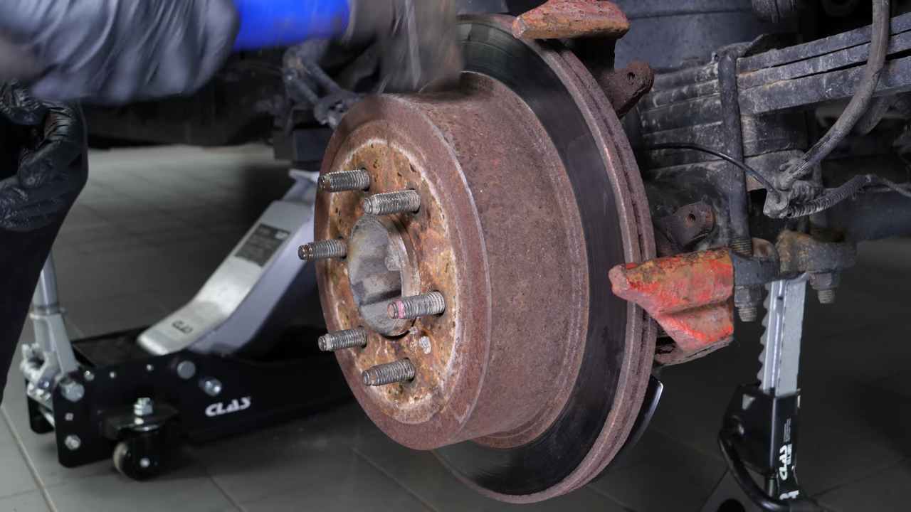 Remove the drum brakes