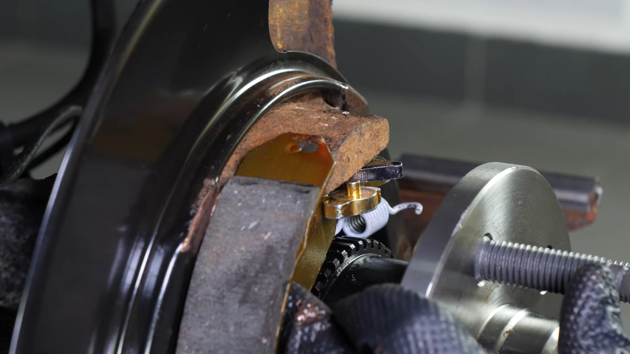 Install the brake shoes