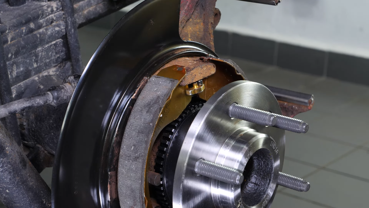Install the brake shoes