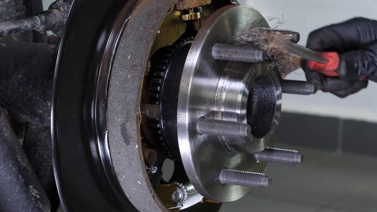 Install the brake shoes