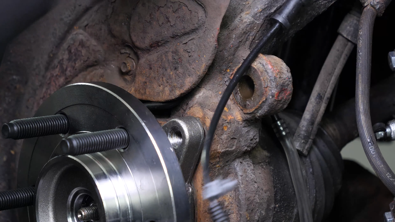 Install the wheel hub bearing