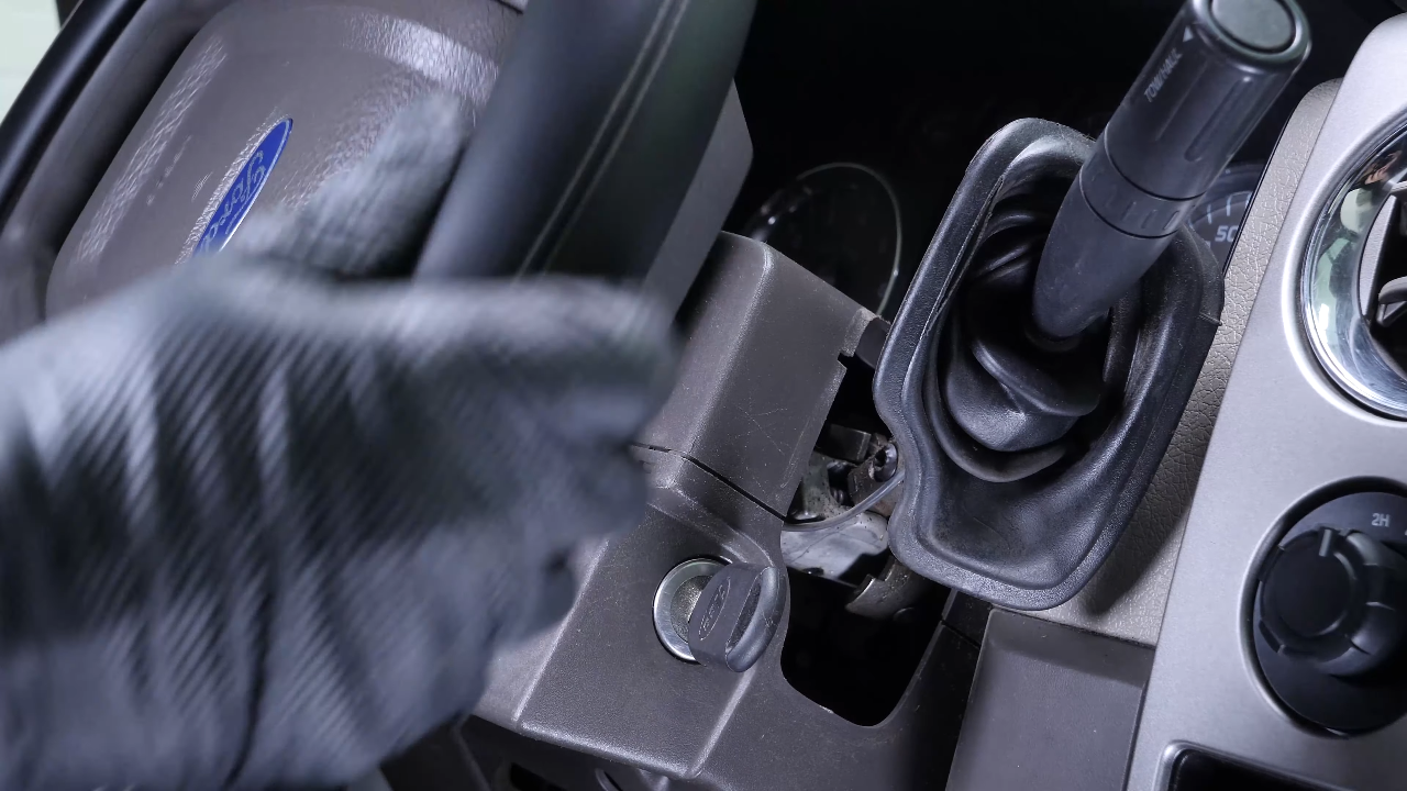 Remove the top steering column cover