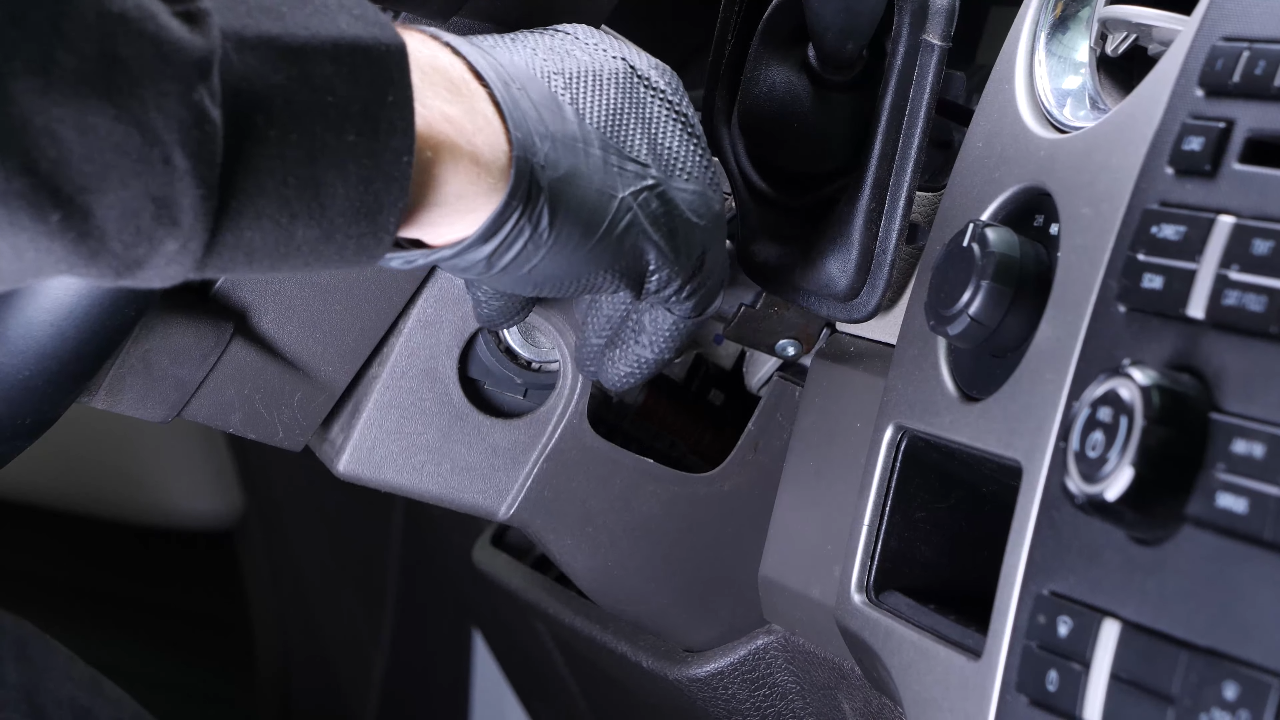 Remove the lower steering column cover