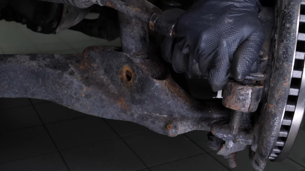 Remove the control arm ball joint