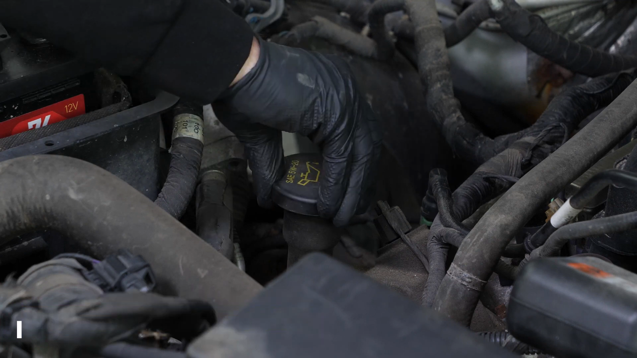 Pour oil back into the motor
