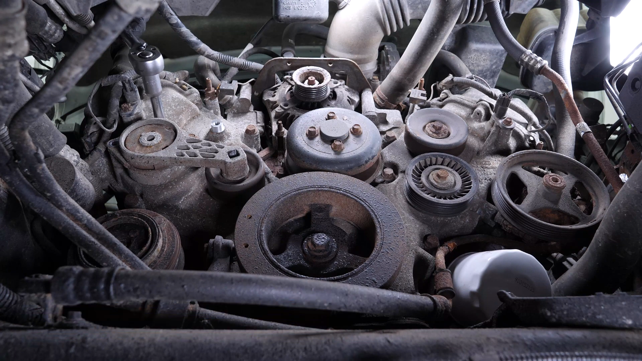 Remove the tensioner pulley