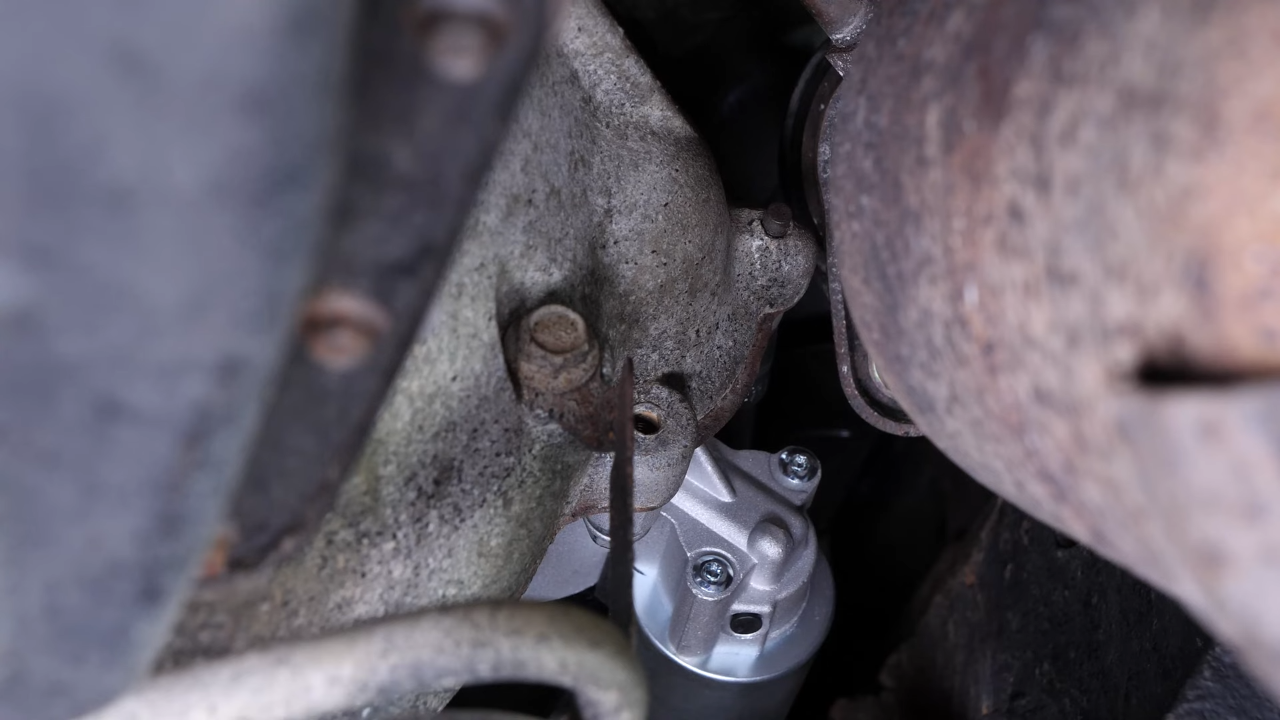 Tighten the bolts holding the starter