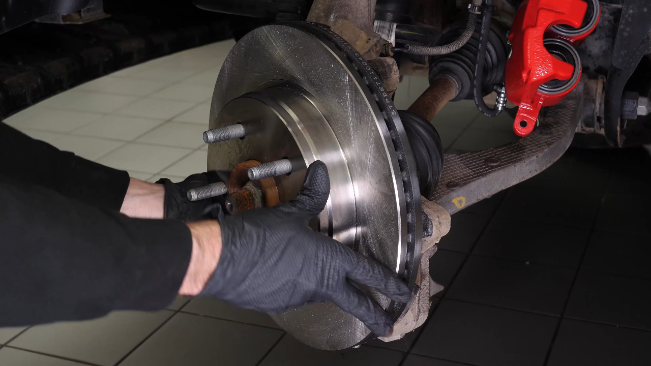 Install the new brake disc