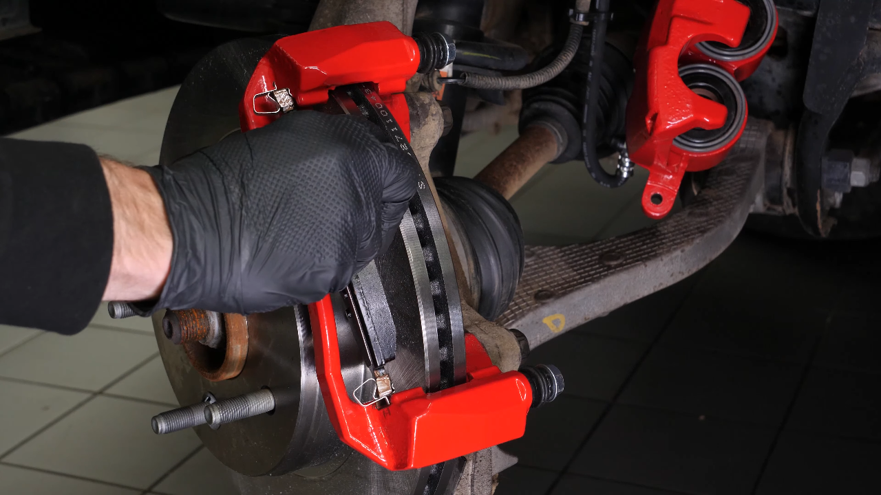 Place the new brake pads
