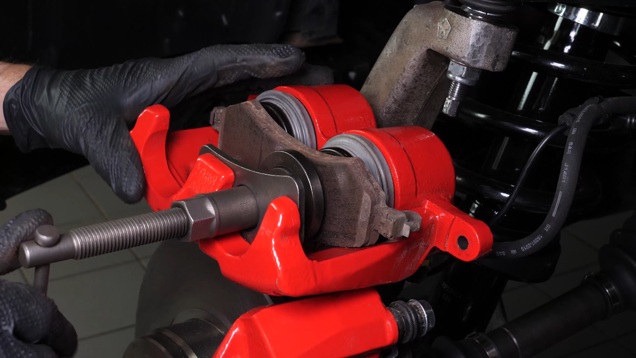 Press the piston