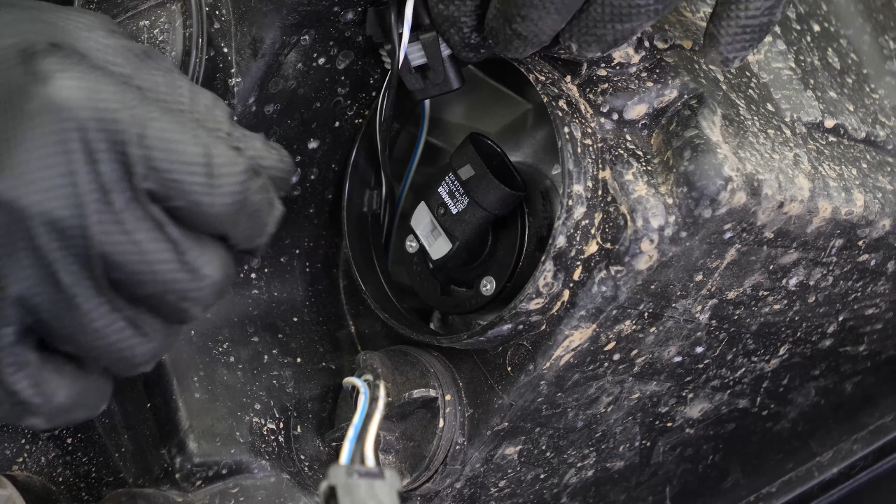 Replace the high beam bulb