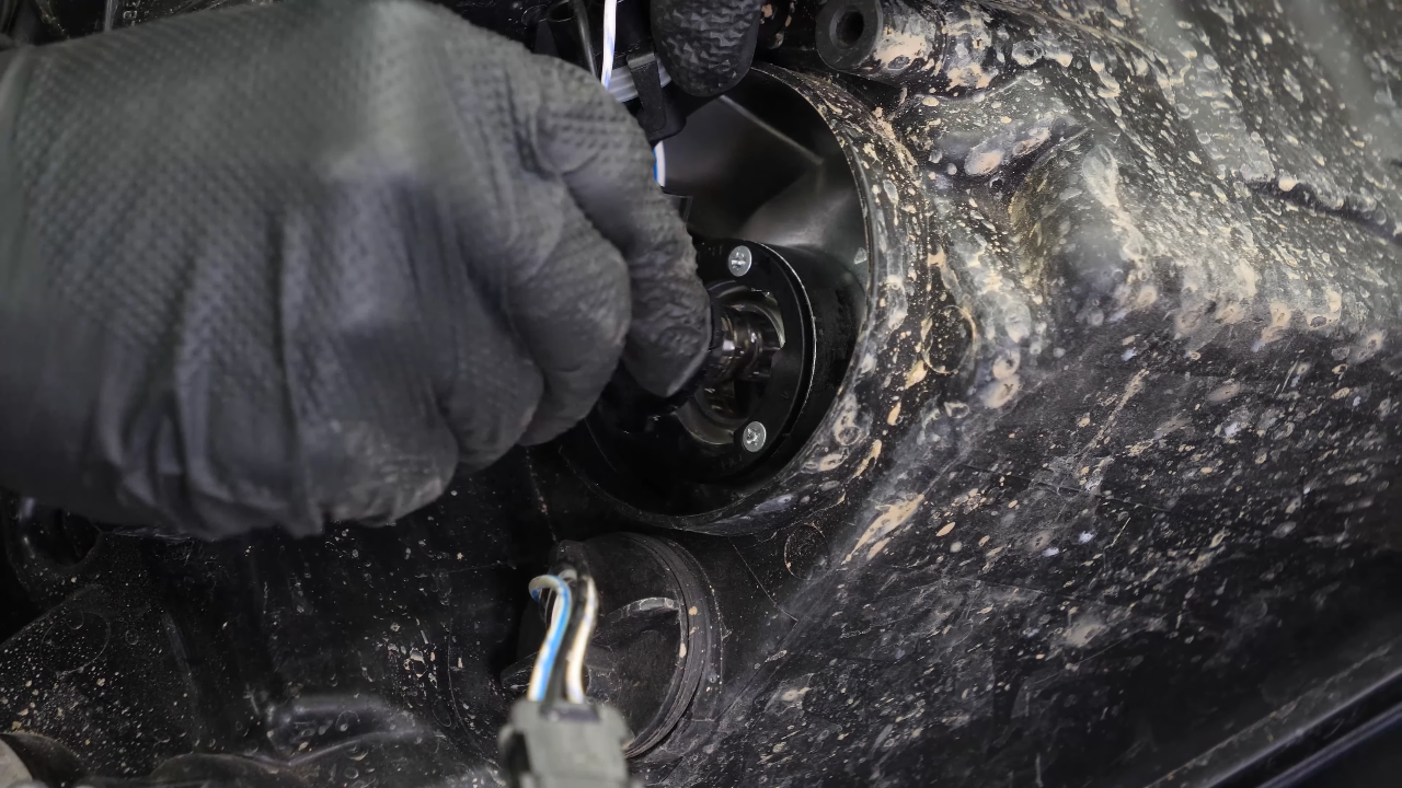 Replace the high beam bulb