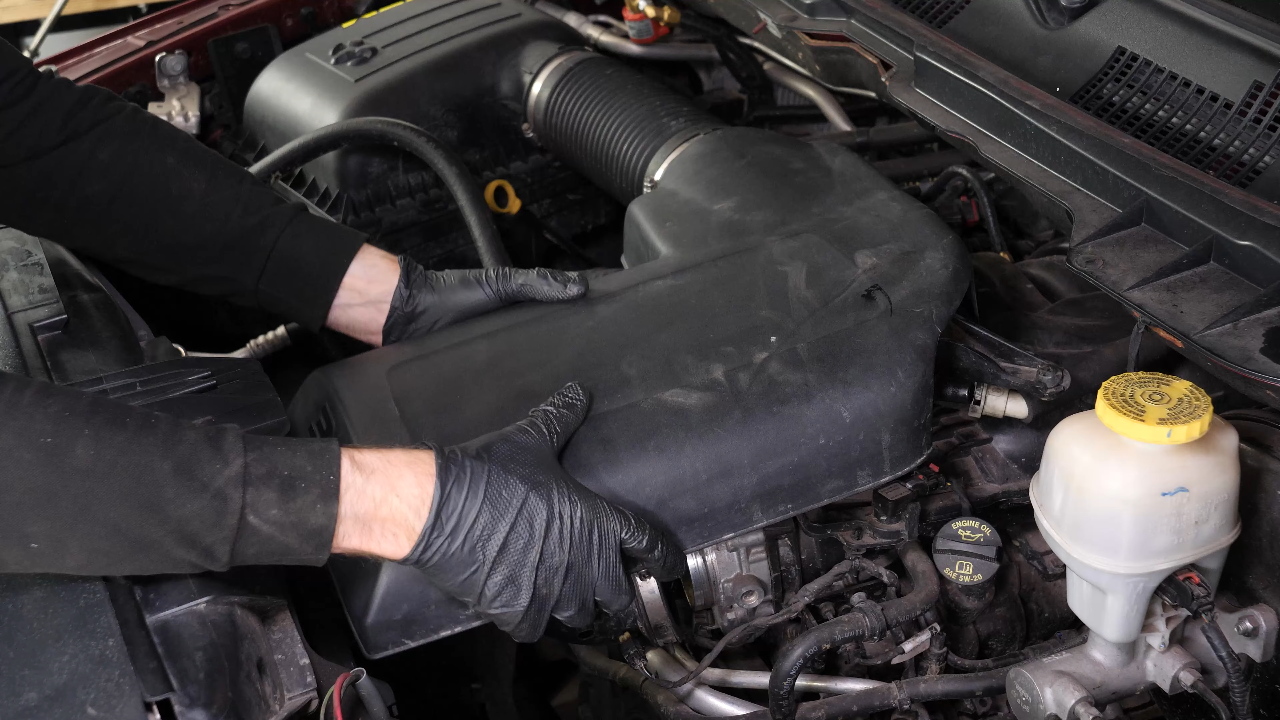 Access the oil filter