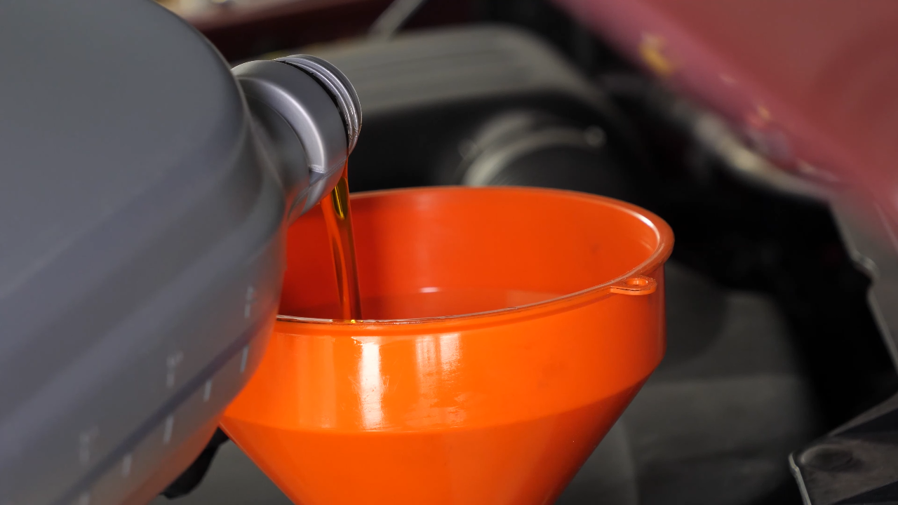 Pour oil back into the motor
