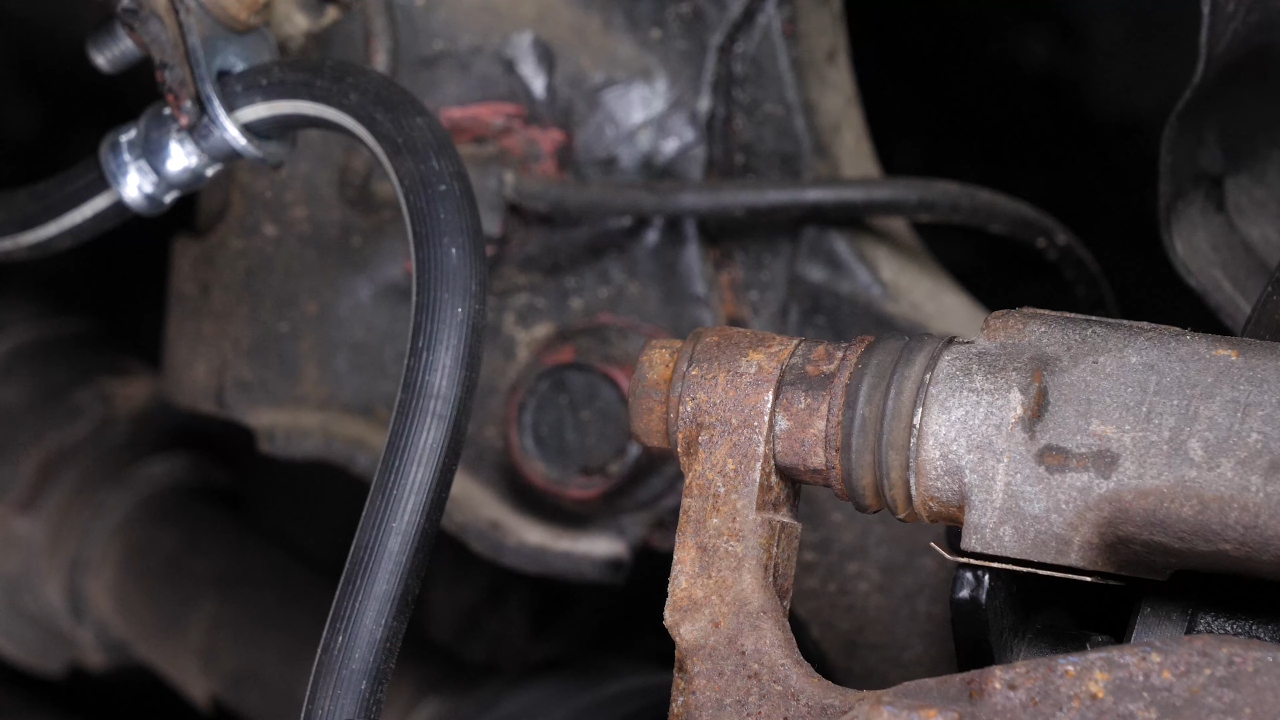 Put the brake caliper back