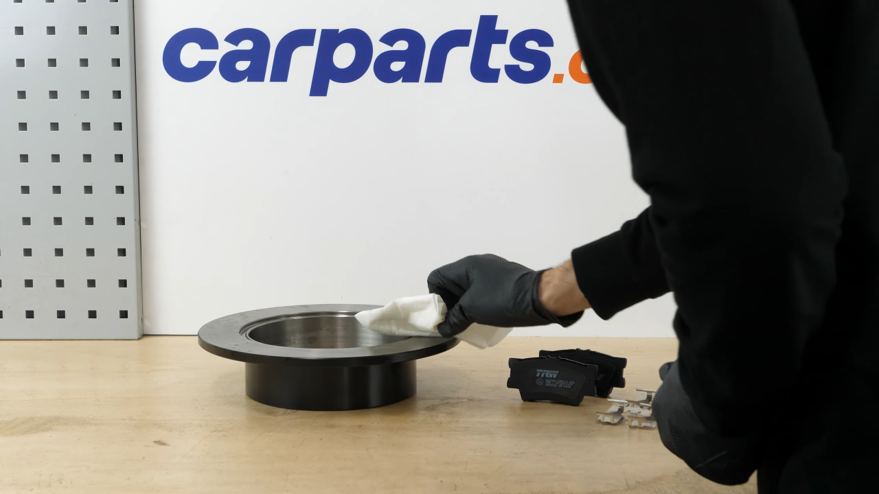 Prepare the new brake disc