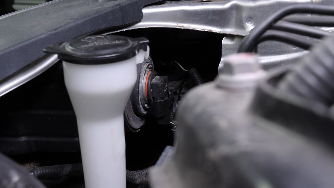 Replace the low beam bulb