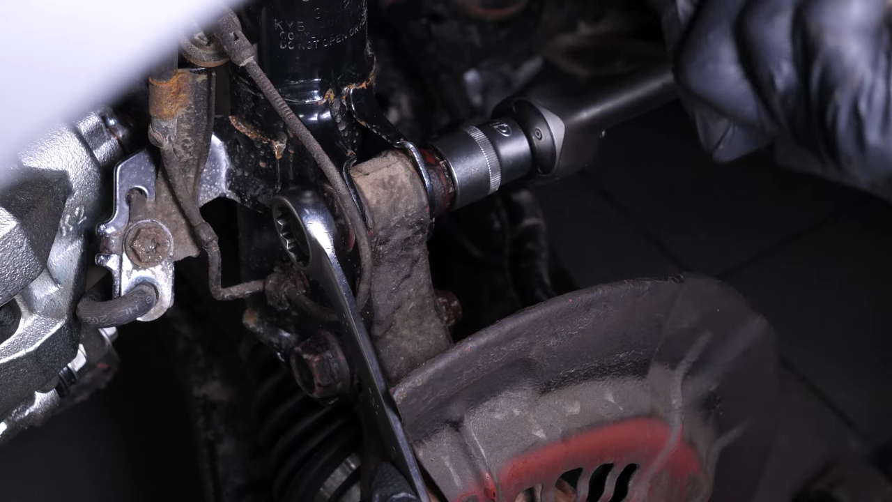 Put the CV axle back