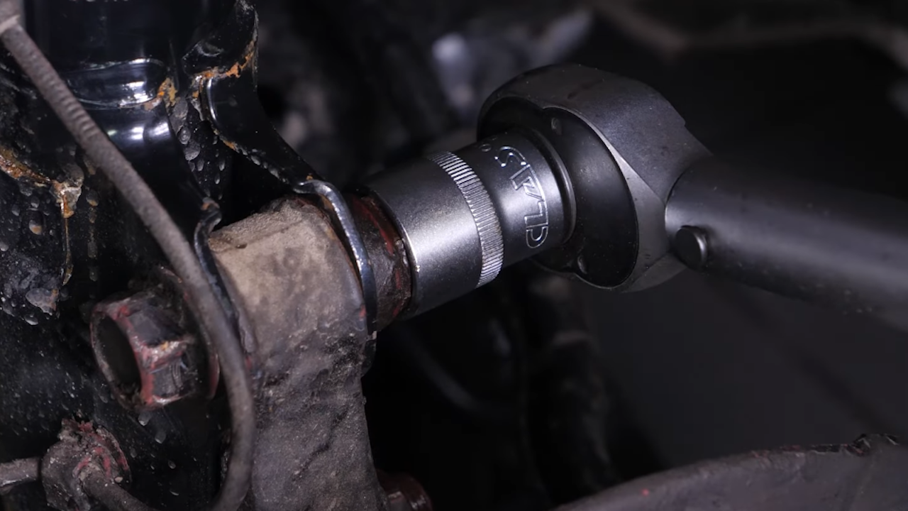 Put the CV axle back