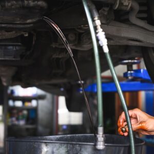 removing old transmission fluid