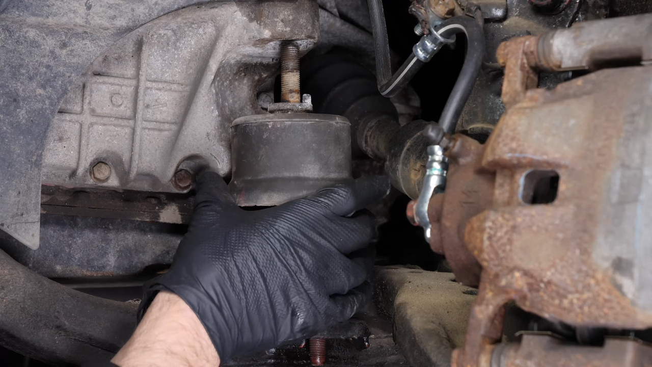 Remove the transmission mount