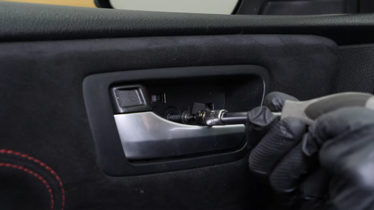 Put the door trim back