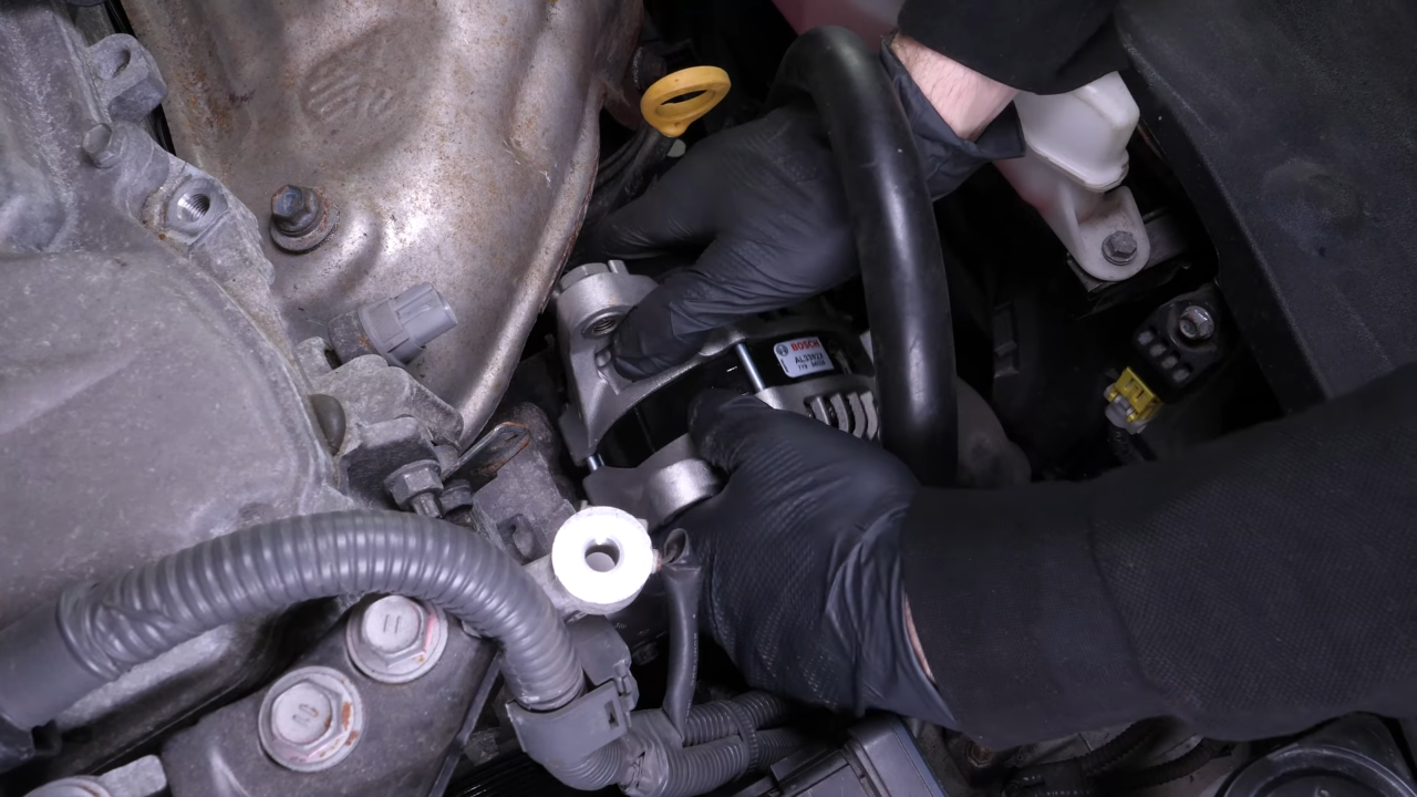 Put the alternator back in place
