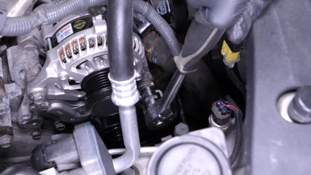 Put the alternator back in place