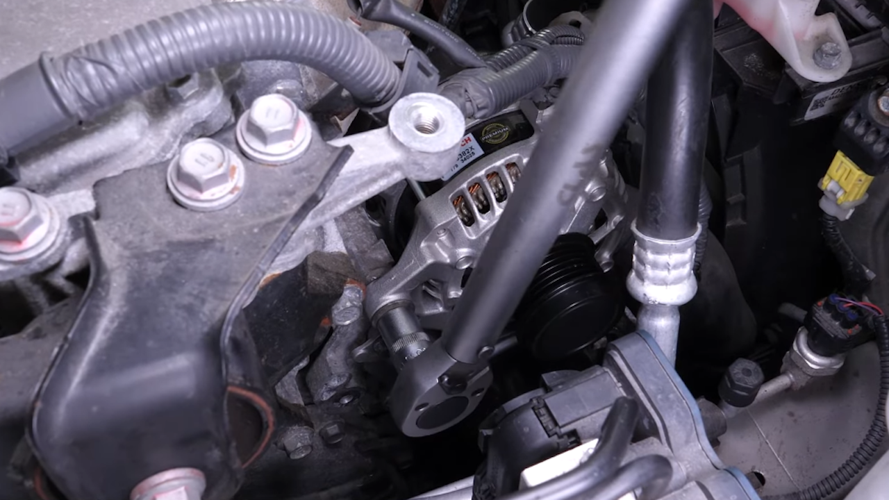 Put the alternator back in place
