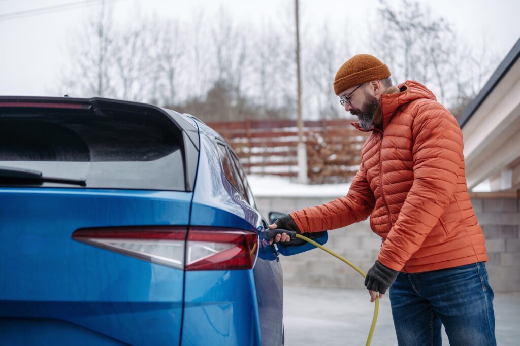 how to safely charge a car in snow