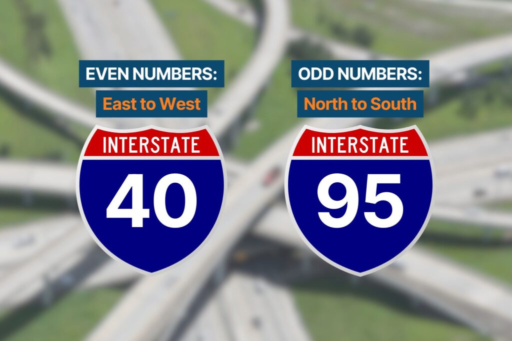 interstates 40 and 95 road signs