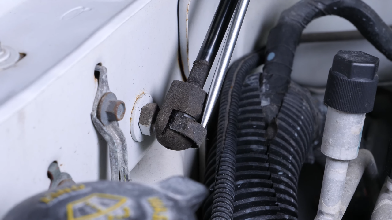 Remove the hood lift support