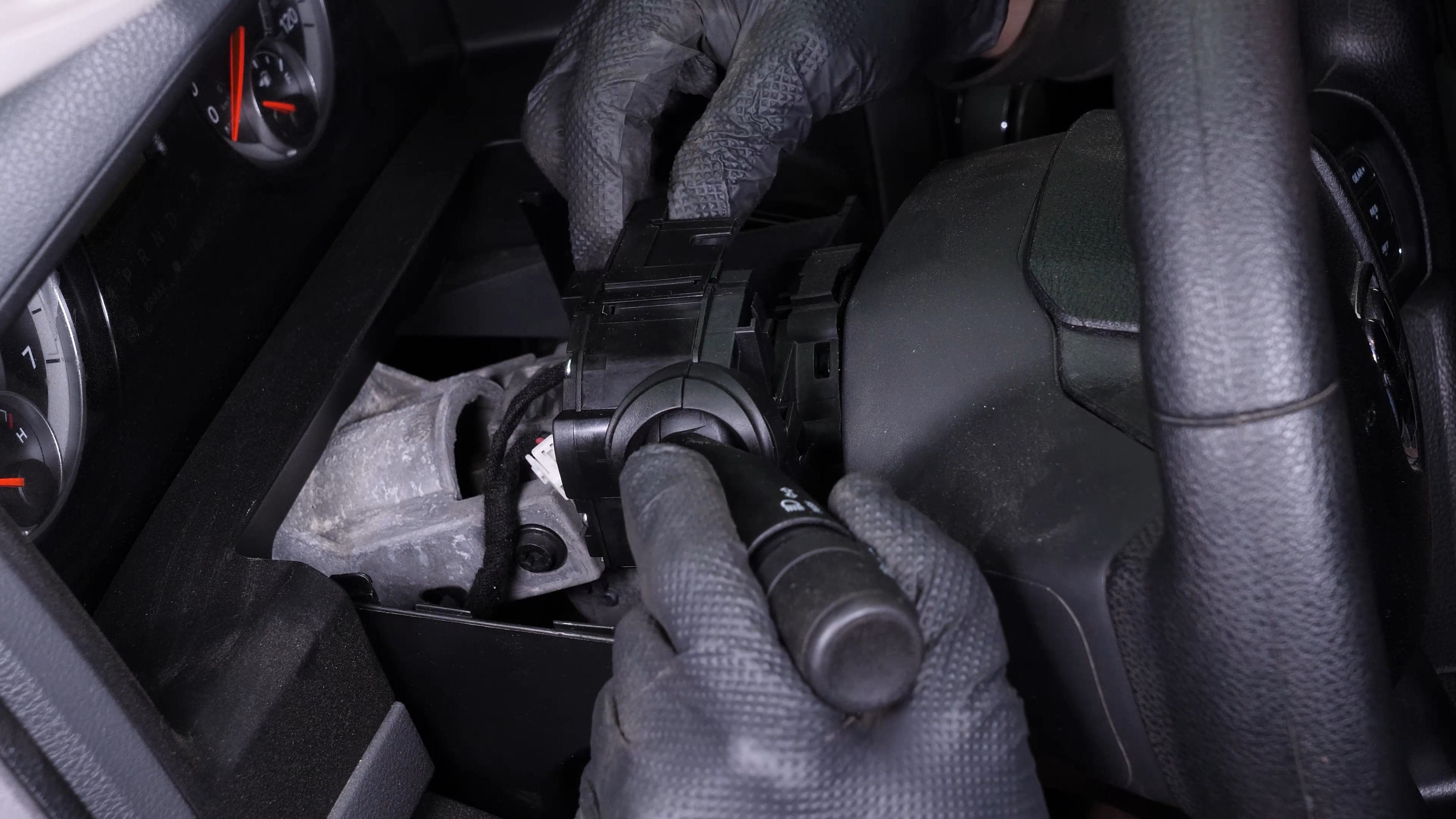 Put the turn signal switch back