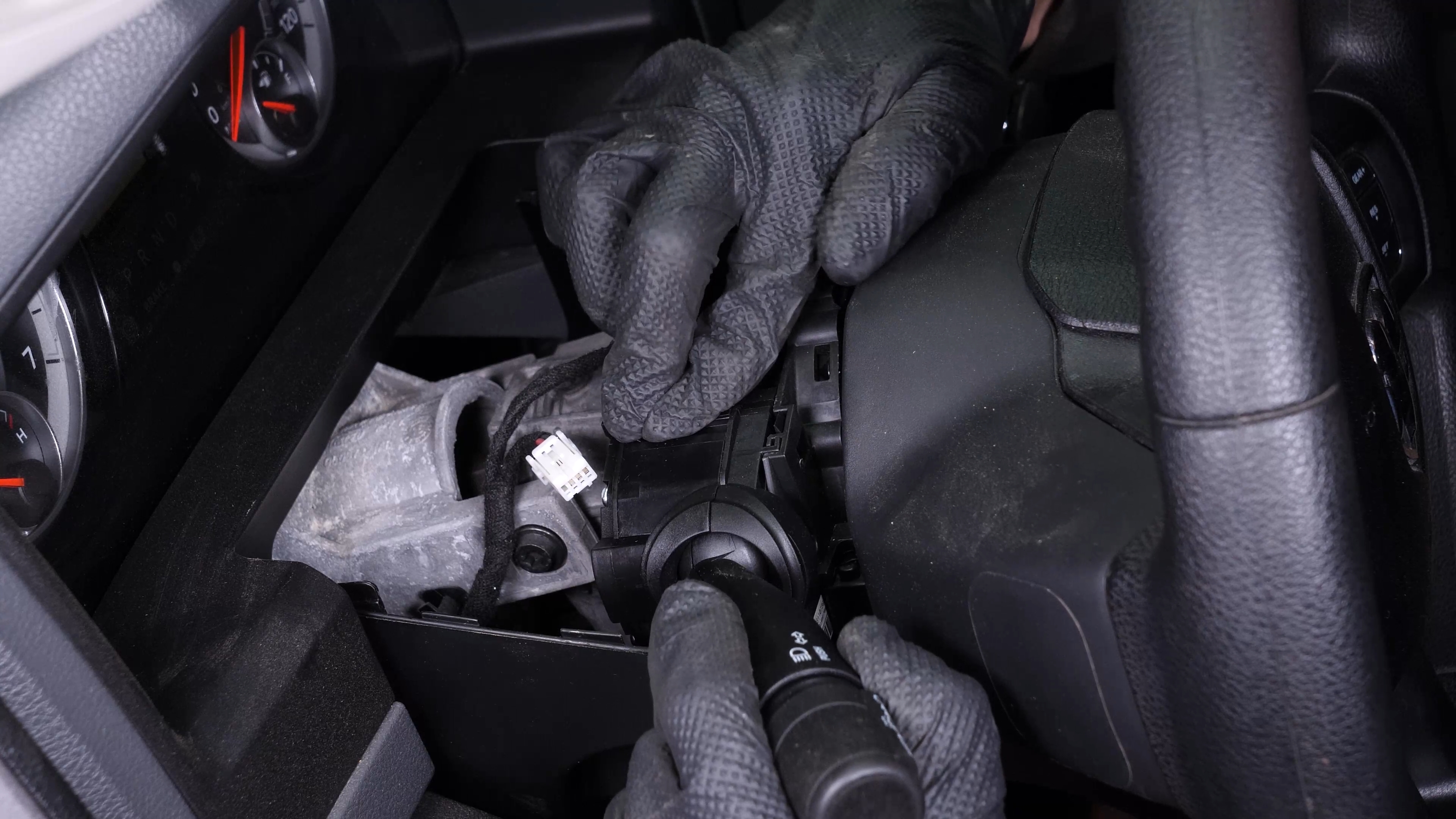 Put the turn signal switch back