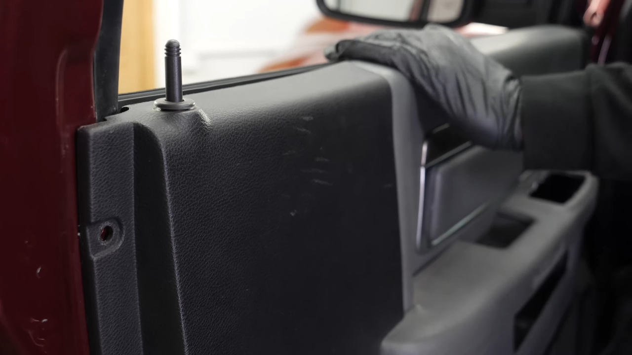 Put the door trim back