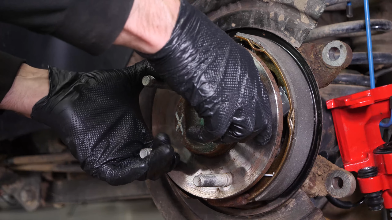 Remove the rear axle shaft