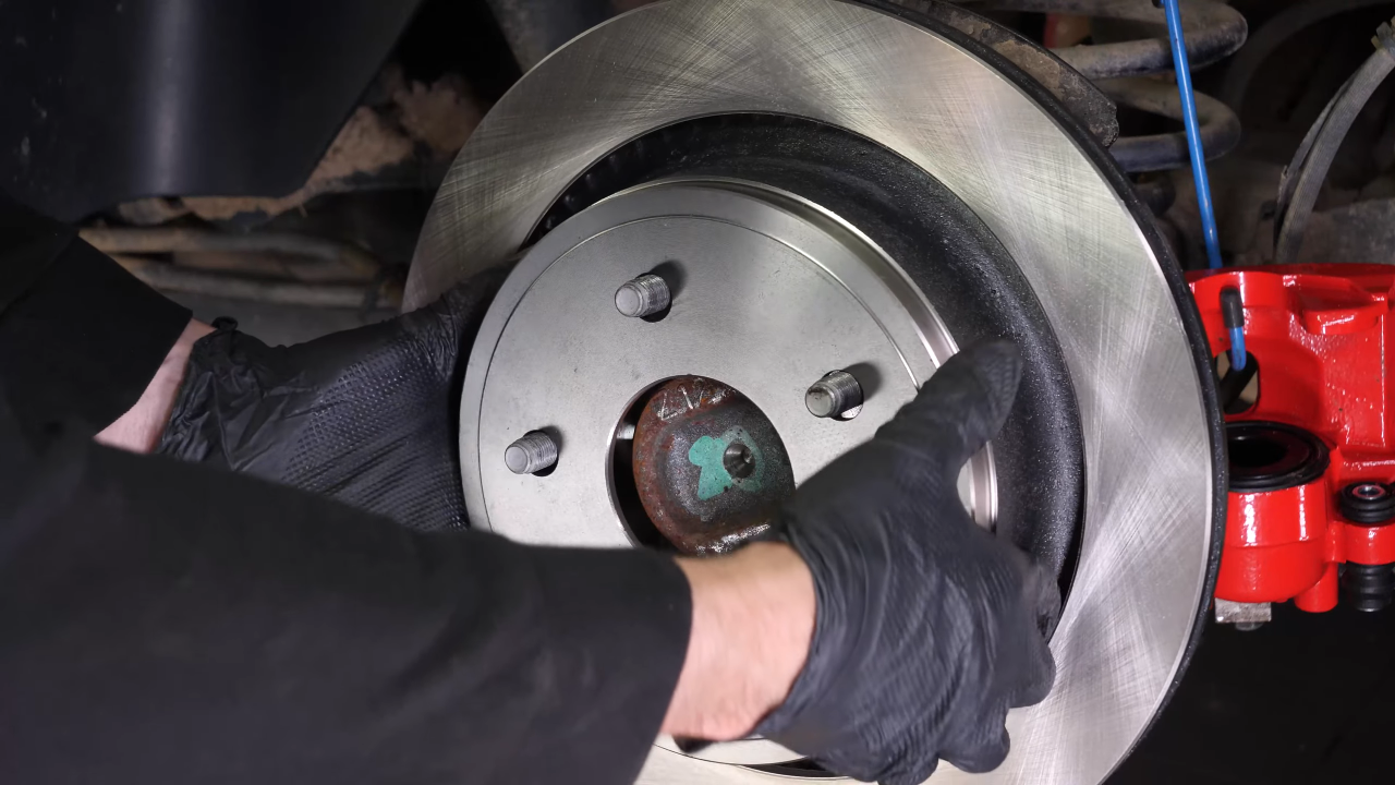 Remove the rear brake system