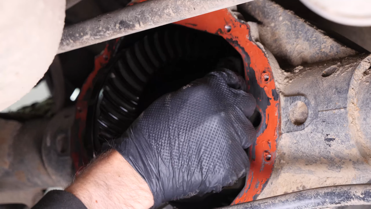 Remove the rear axle shaft