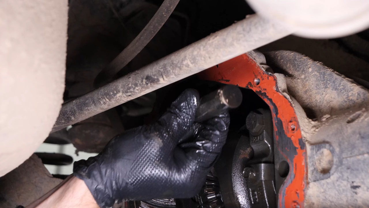 Remove the rear axle shaft