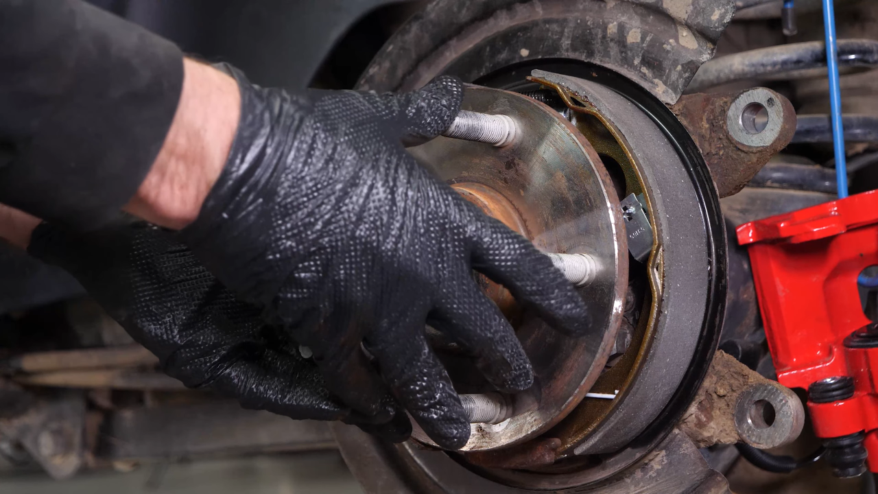 Remove the rear axle shaft