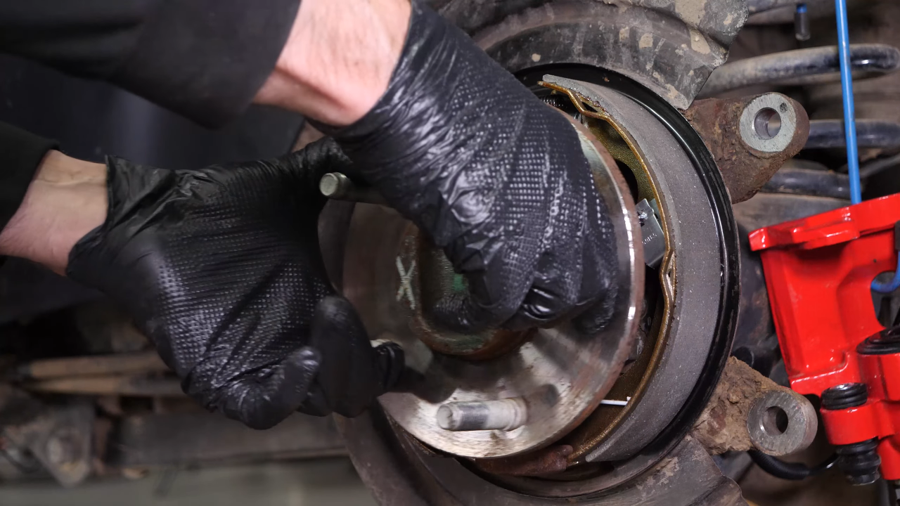 Remove the rear axle shaft