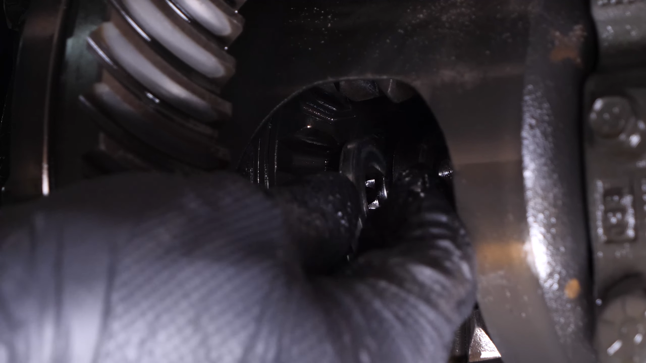 Put the rear axle shaft back
