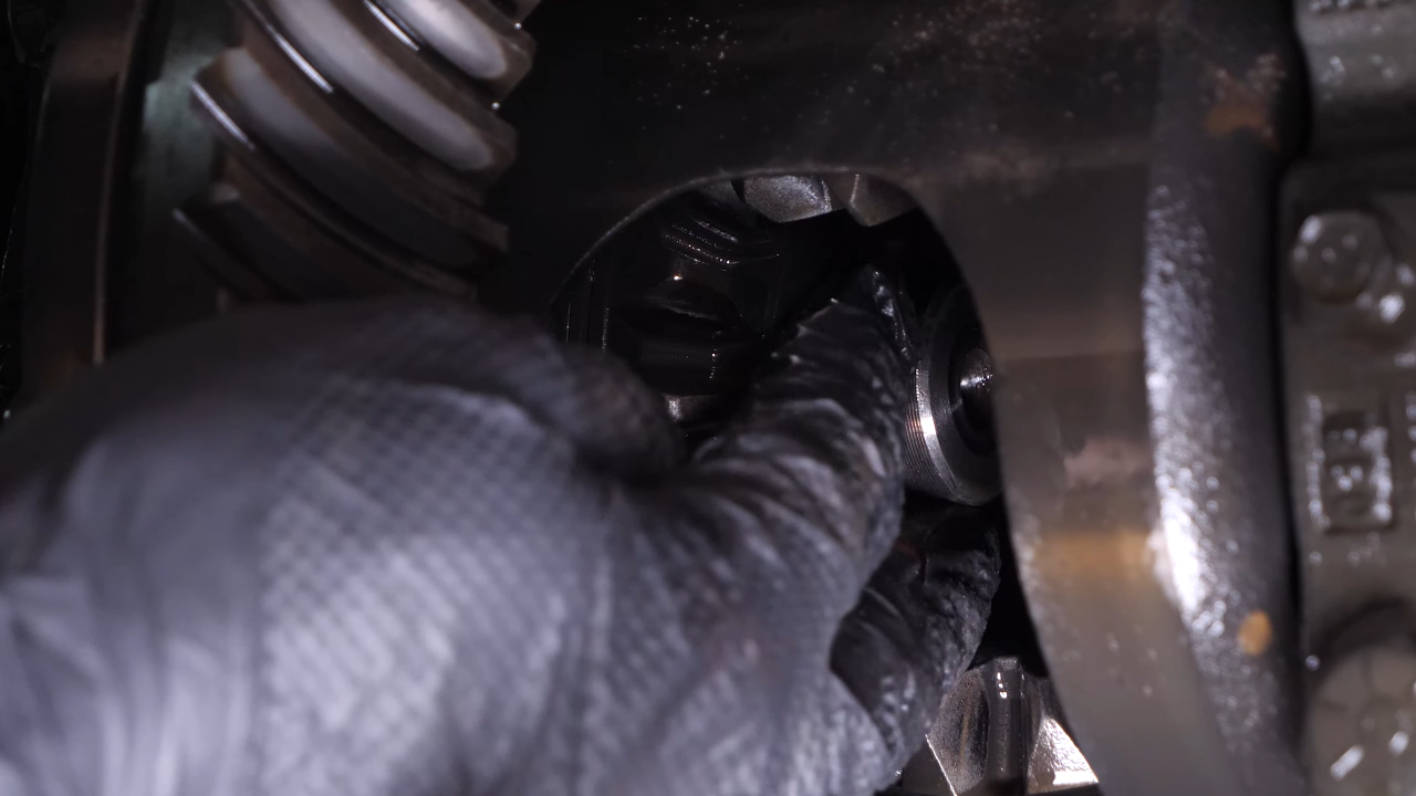 Put the rear axle shaft back