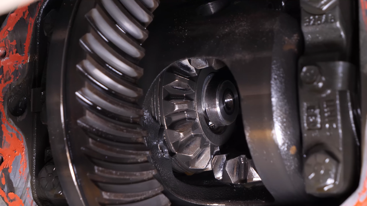 Put the rear axle shaft back